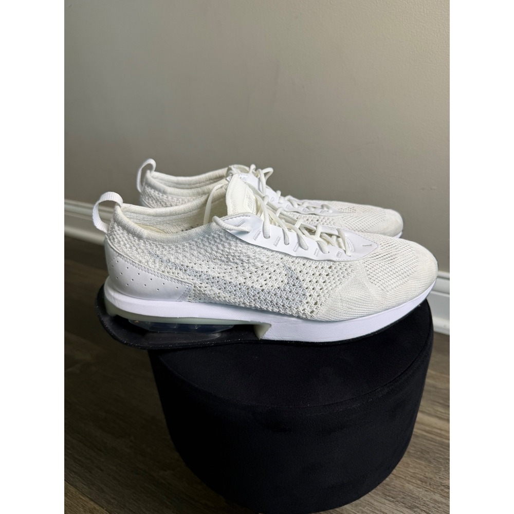 Nike Air Max Flyknit Racer Mens White Pure Platinum FJ4002-100 Running Shoes 10 - Picture 3 of 9